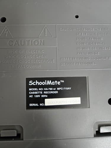 School Mate HA-790 MPC-710AV Cassette Recorder - Thumbnail 5