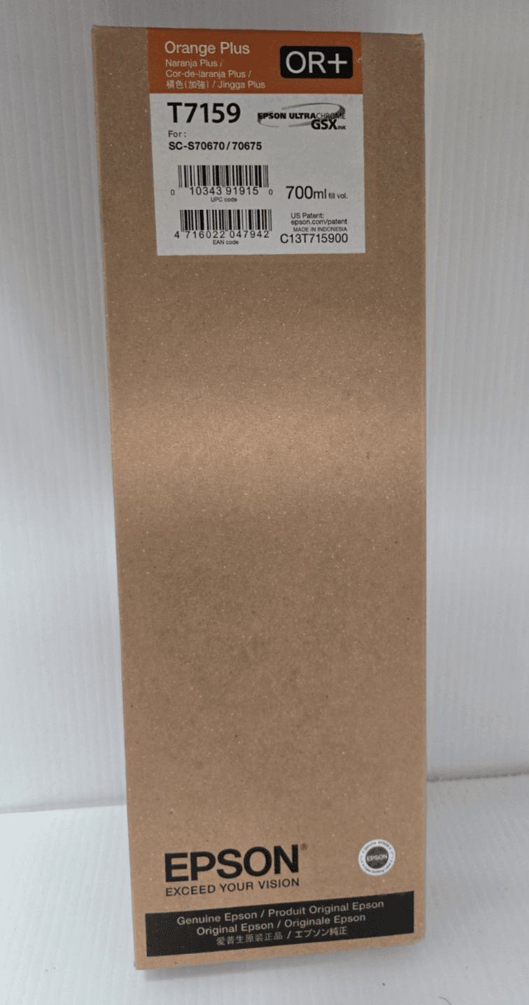 Genuine Epson Orange SC-S70670 Ink Cartridge T7159 Date: 2021 - Image 1