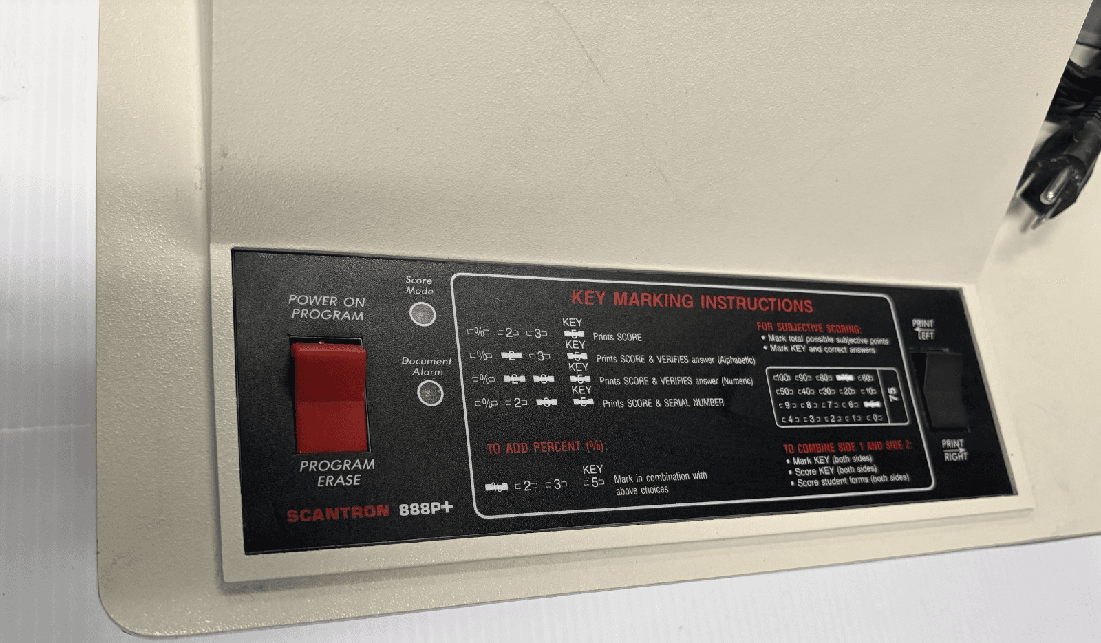 ScanTron 888P+ Electronic Test Scoring Machine As Is - Thumbnail 2