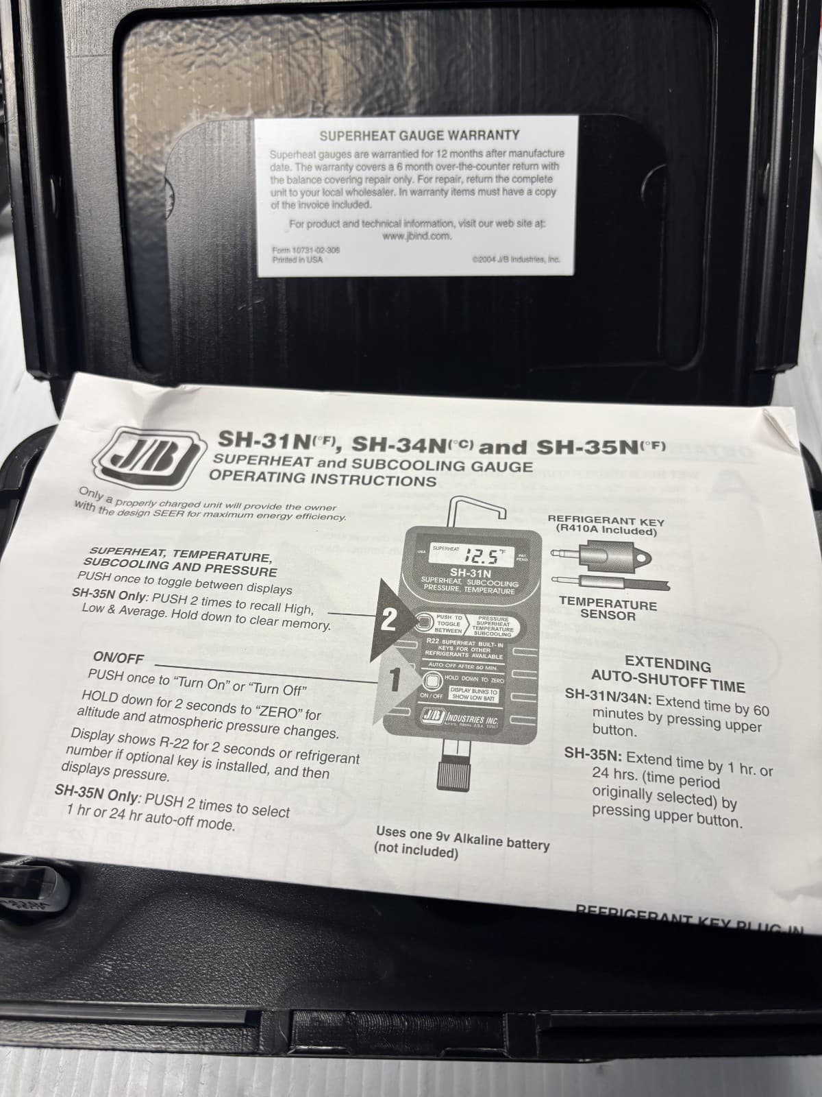 JB Industries SH-35N Superheat-Subcooling Pressure/Temperature Gauge EUC - Thumbnail 5