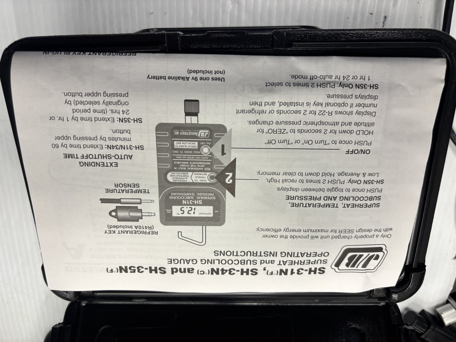 JB Industries SH-35N Superheat-Subcooling Pressure/Temperature Gauge EUC - Thumbnail 2