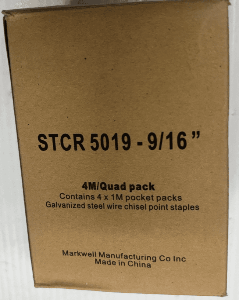 markwell (4,000 PACK) STCR 5019 9/16 Galvanized Chisel Point Staples - Thumbnail 2
