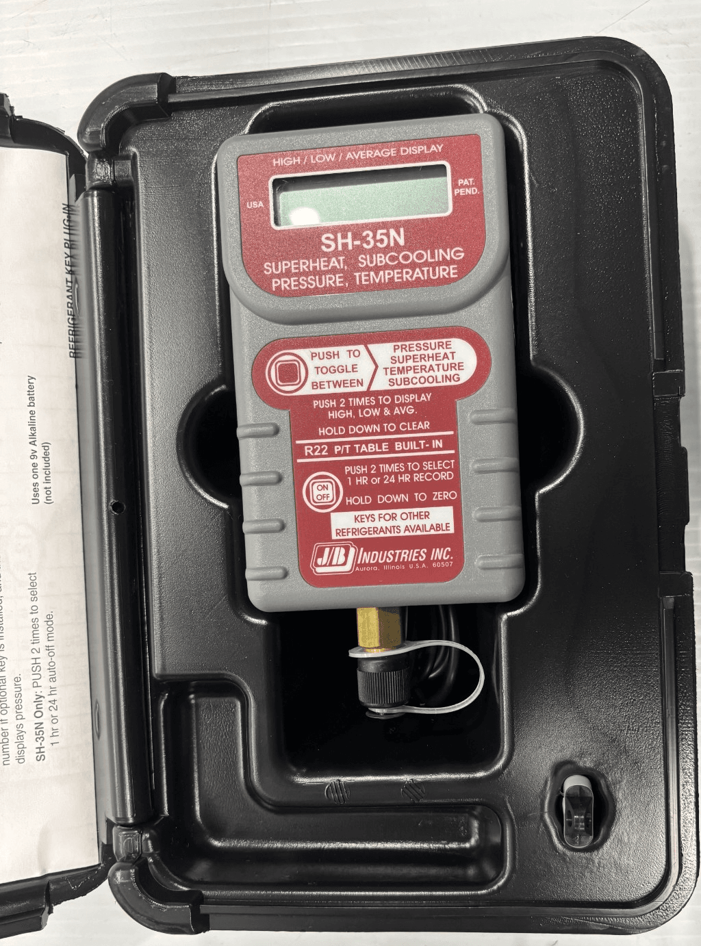 JB Industries SH-35N Superheat-Subcooling Pressure/Temperature Gauge EUC - Thumbnail 2