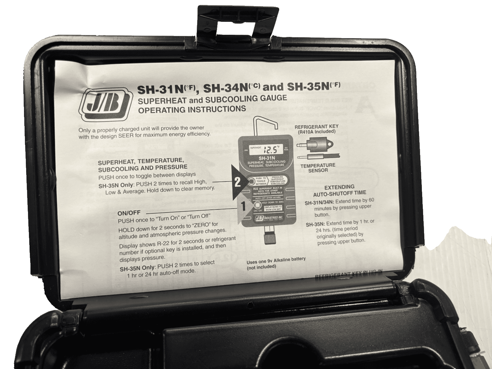 JB Industries SH-35N Superheat-Subcooling Pressure/Temperature Gauge EUC - Thumbnail 4