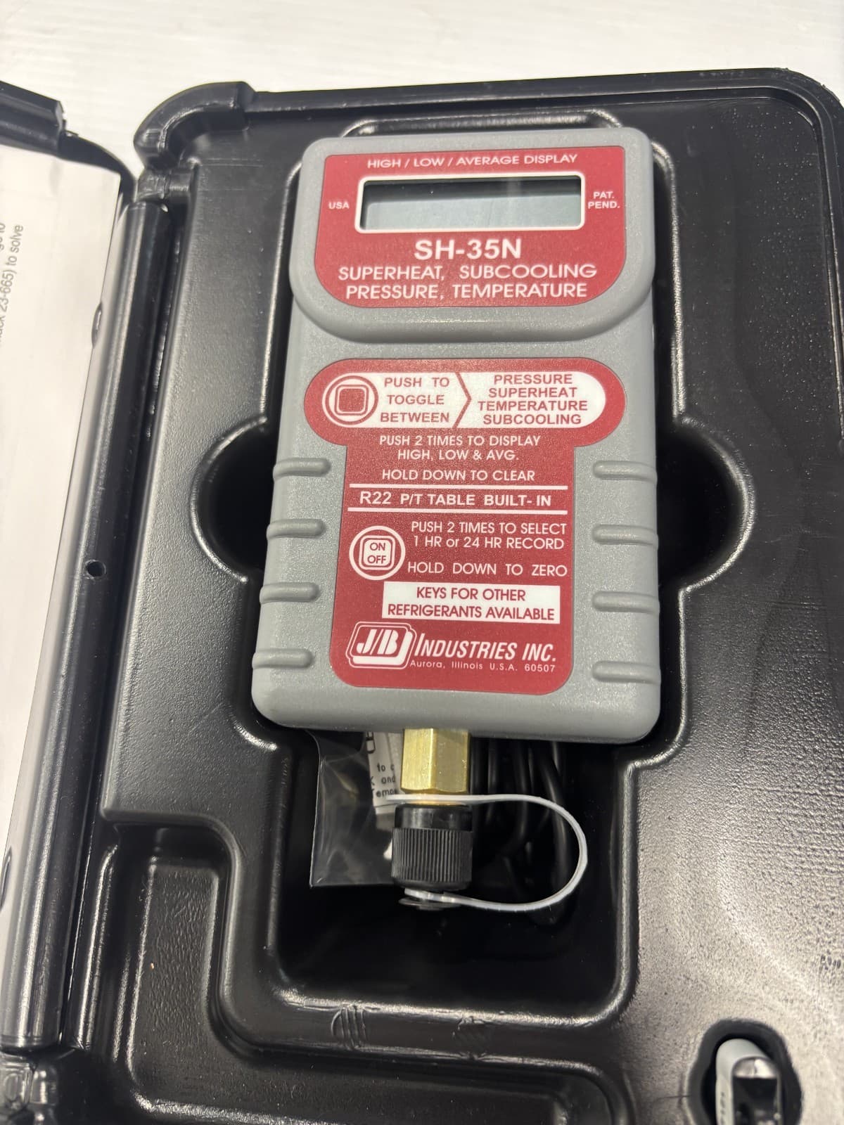 JB Industries SH-35N Superheat-Subcooling Pressure/Temperature Gauge EUC - Thumbnail 2