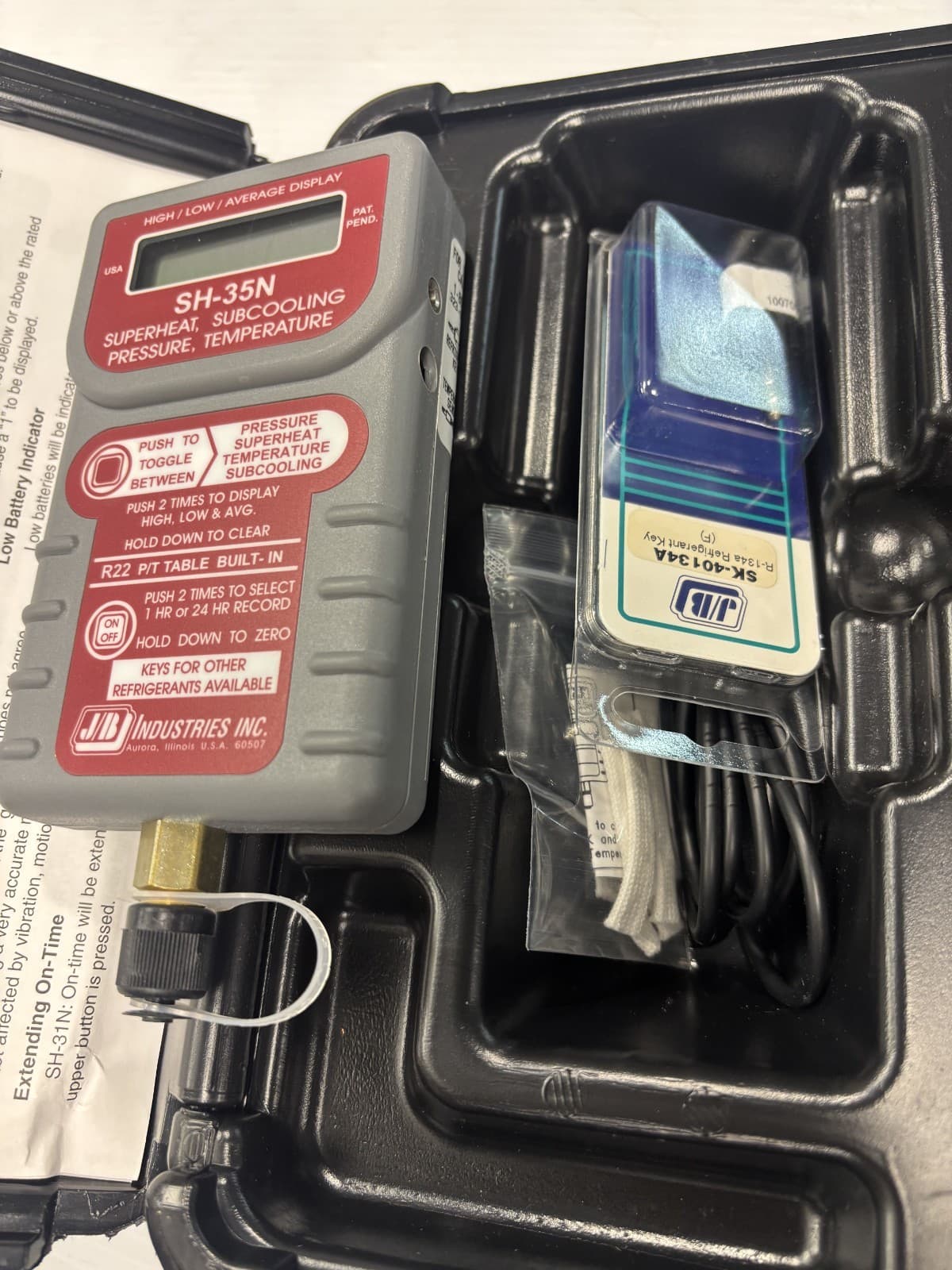 JB Industries SH-35N Superheat-Subcooling Pressure/Temperature Gauge EUC - Thumbnail 4