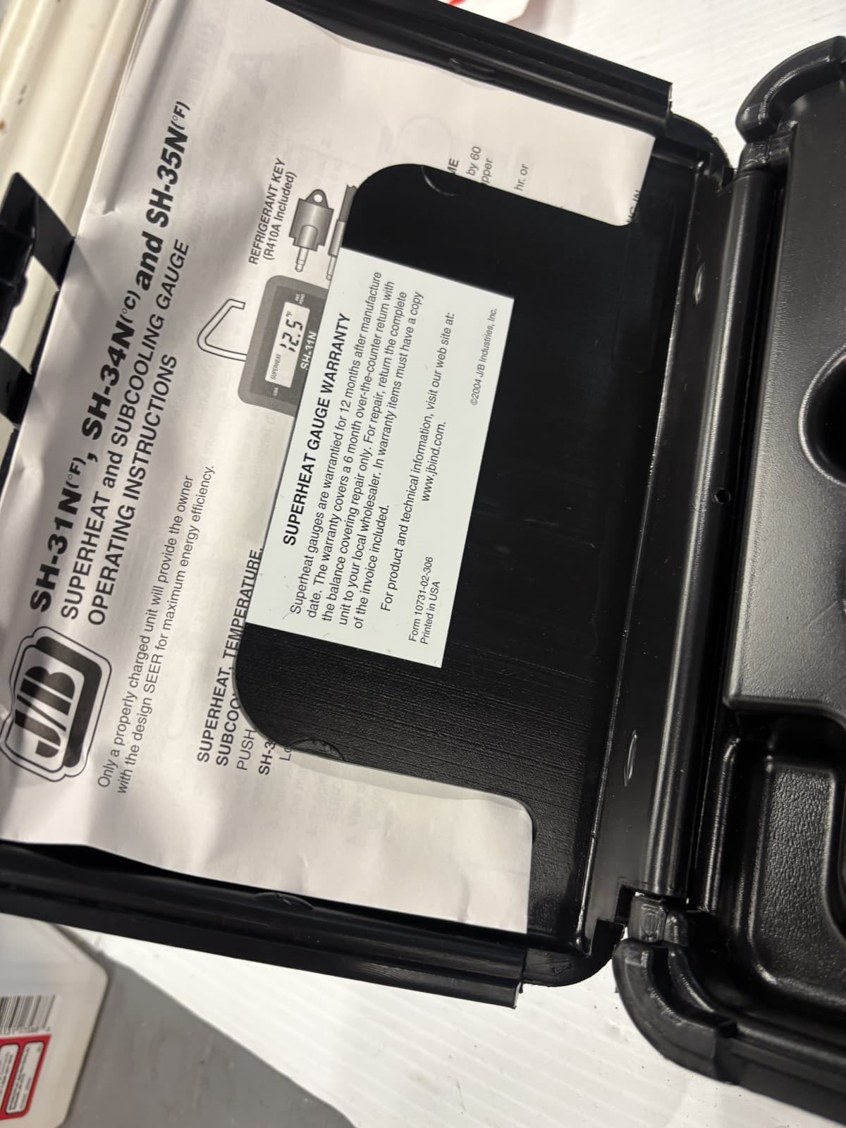 JB Industries SH-35N Superheat-Subcooling Pressure/Temperature Gauge EUC - Thumbnail 3