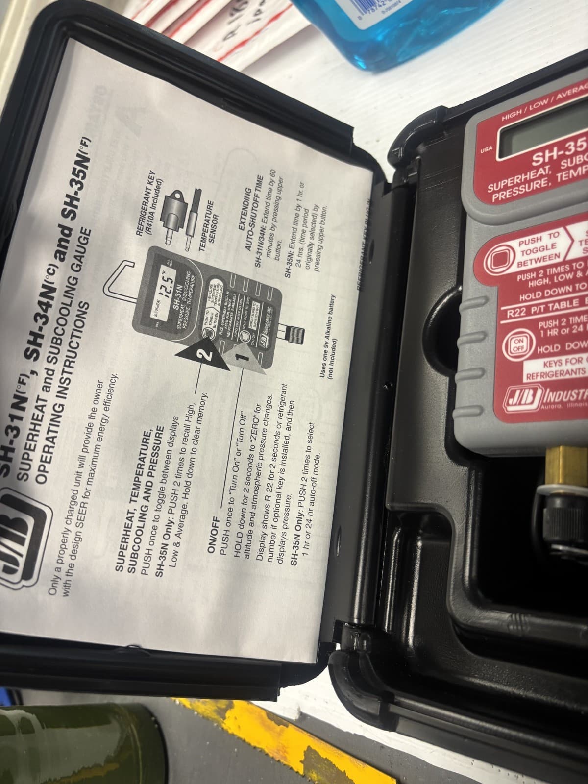 JB Industries SH-35N Superheat-Subcooling Pressure/Temperature Gauge EUC - Thumbnail 2