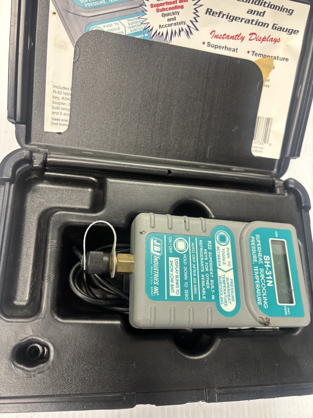 JB Industries SH-35N Superheat-Subcooling Pressure/Temperature Gauge EUC - Image 1