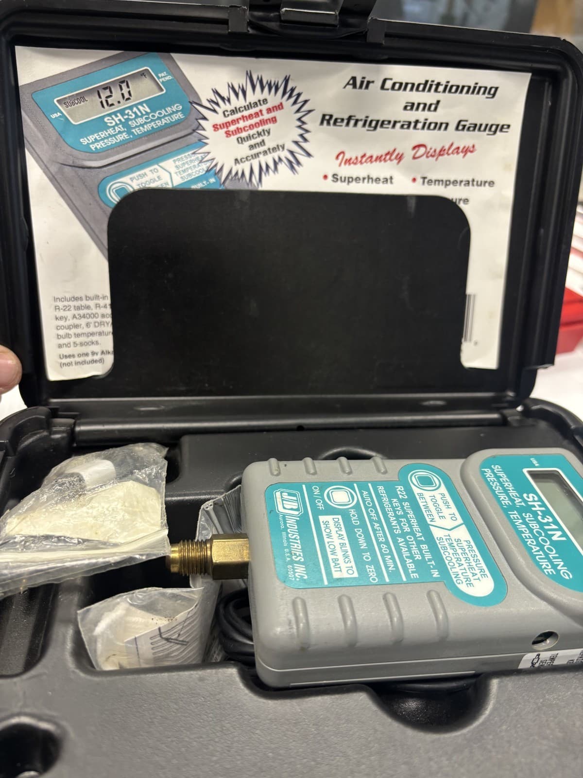 JB Industries SH-35N Superheat-Subcooling Pressure/Temperature Gauge EUC - Thumbnail 2