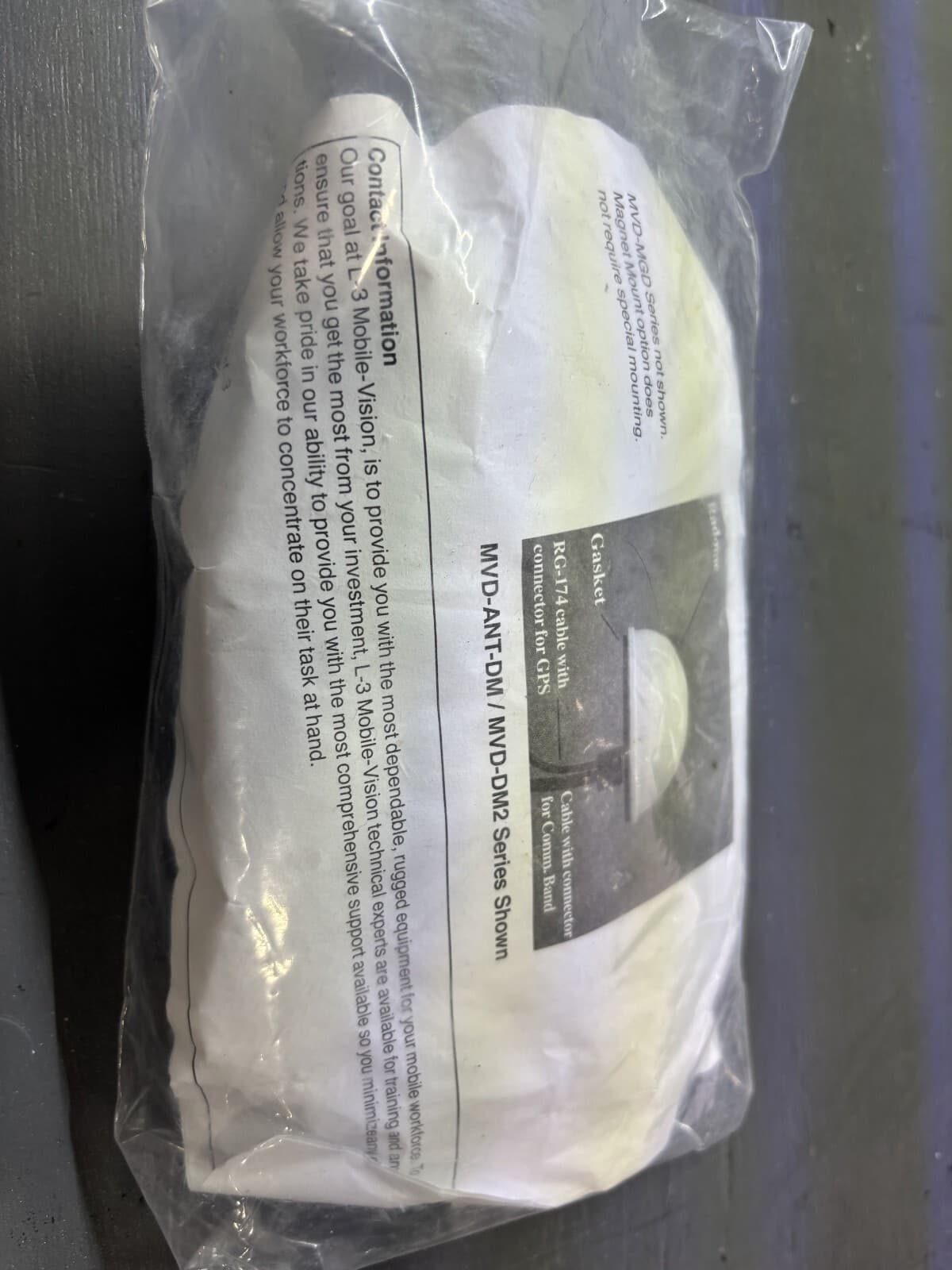 L3 Communications Mobile Vision Flashback 2 HD GPS Wifi Antenna MVD-DM2-24/55BK - Thumbnail 2