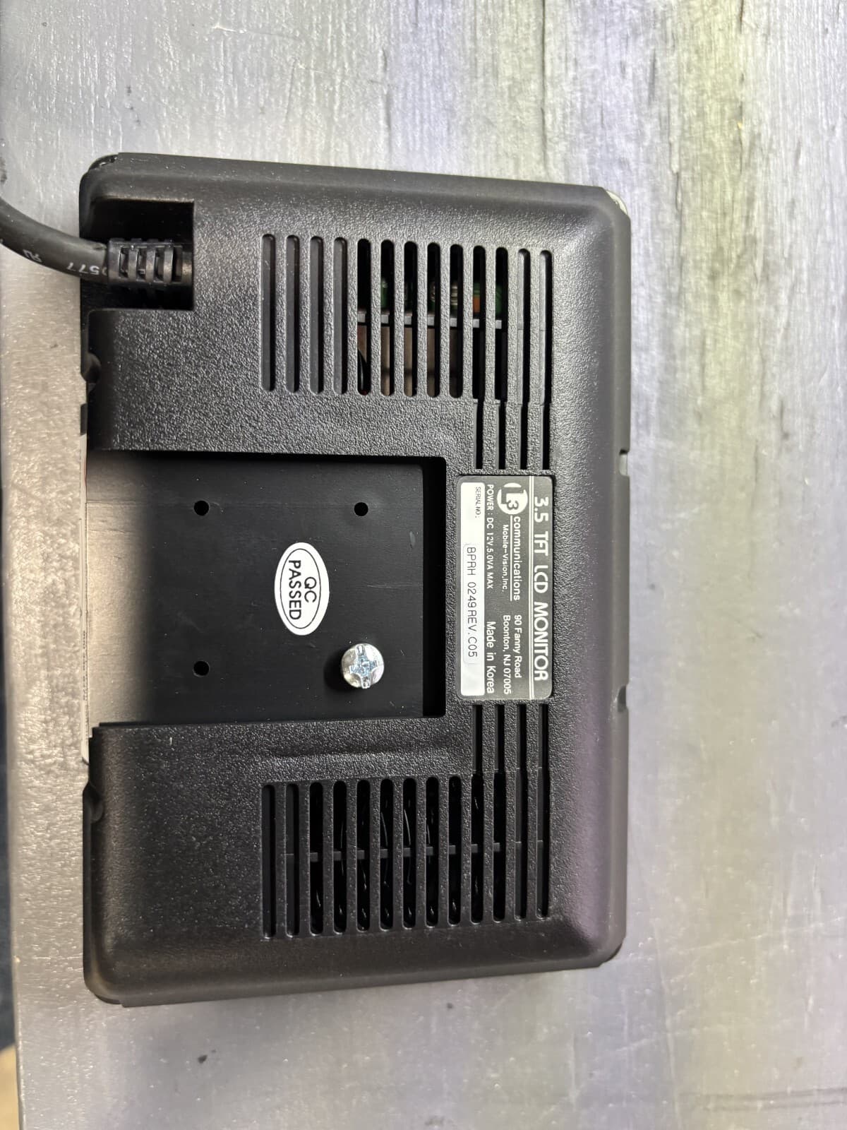 New L3 Communications Mobile Vision 3.5" TFT LCD Monitor - Thumbnail 3