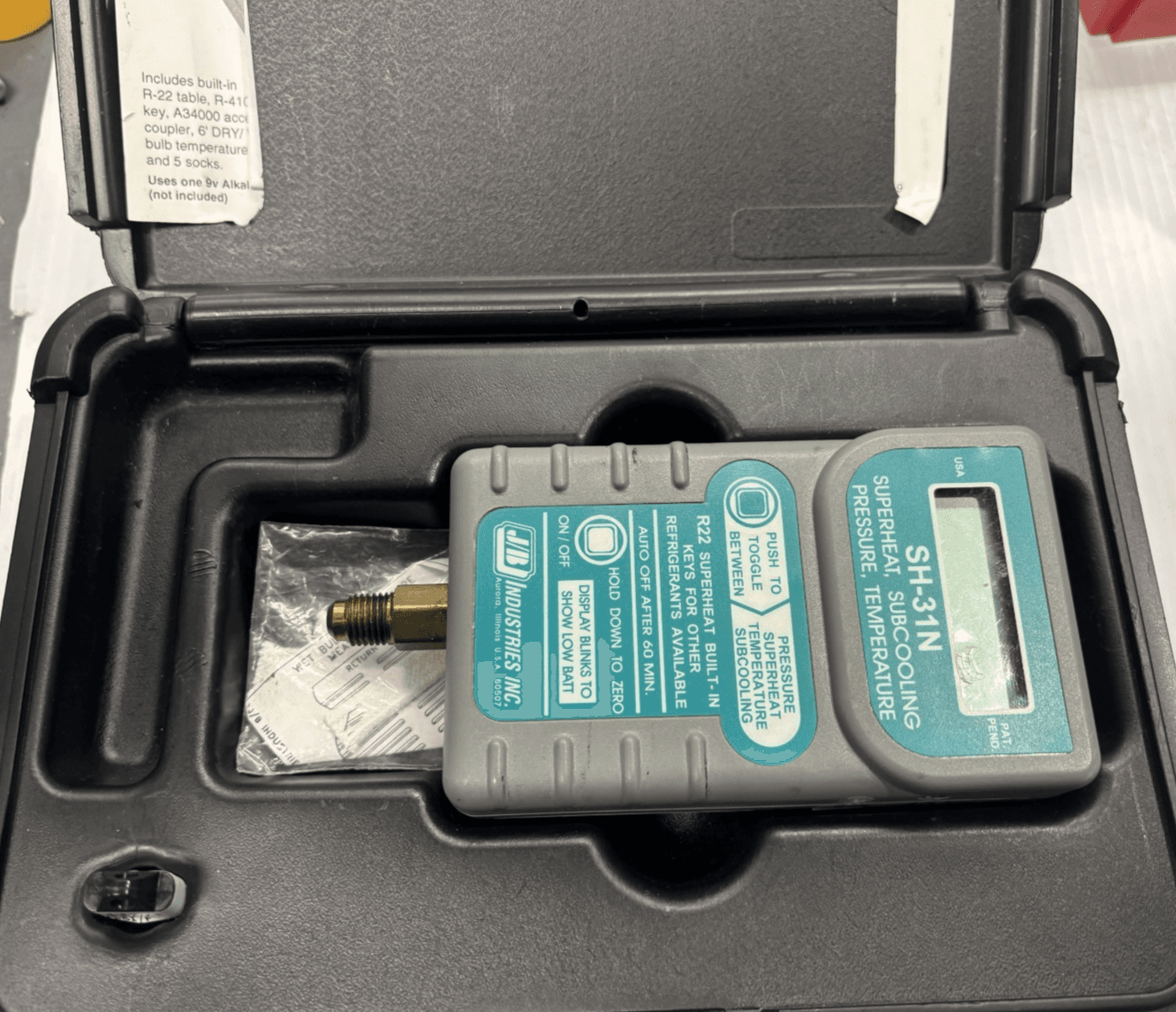 JB Industries SH-35N Superheat-Subcooling Pressure/Temperature Gauge EUC - Image 1