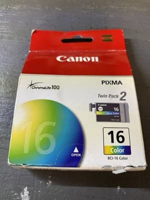 New Genuine CANON Pixma BCI-16 Twin Pack Color Ink Cartridges OEM BCI16 16 - Image 1