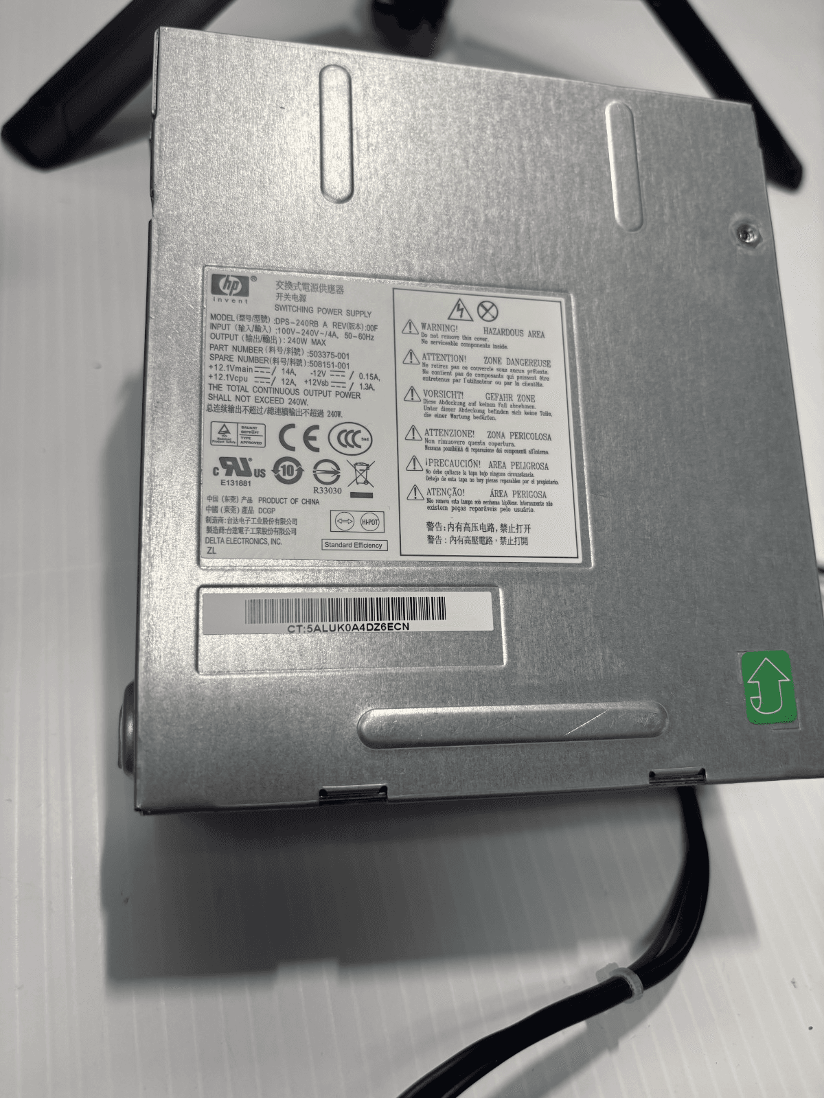 HP PSU 503375-001 240W Power Supply HP-D240RB 503375-001 - Thumbnail 4