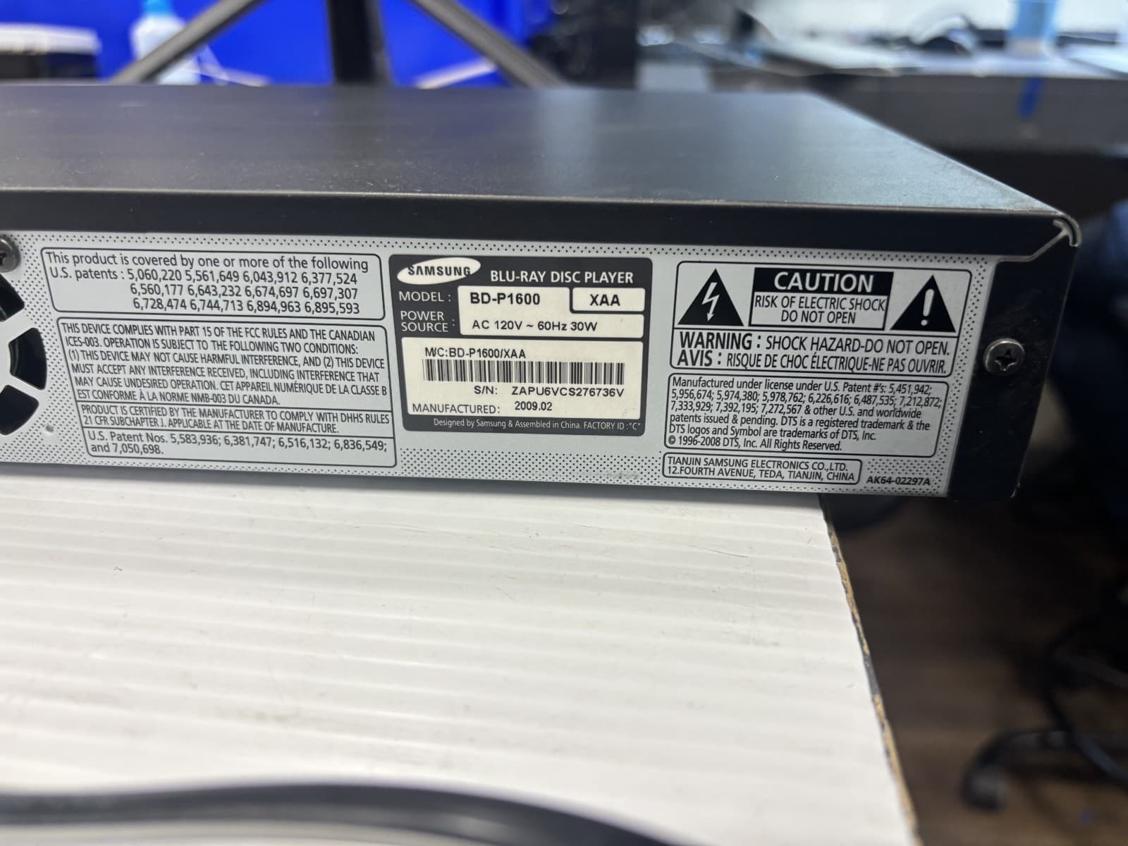 Samsung BD-P1600 Blu-Ray Player TESTED NO REMOTE - Thumbnail 3