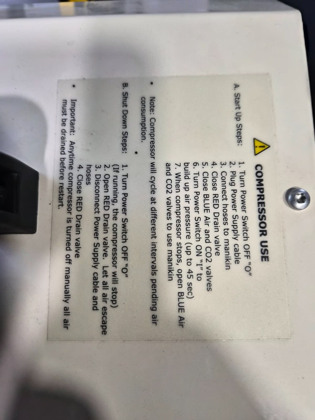 Laerdal DSS 110-2 Air compressor Unit for manikin simulator - Thumbnail 2