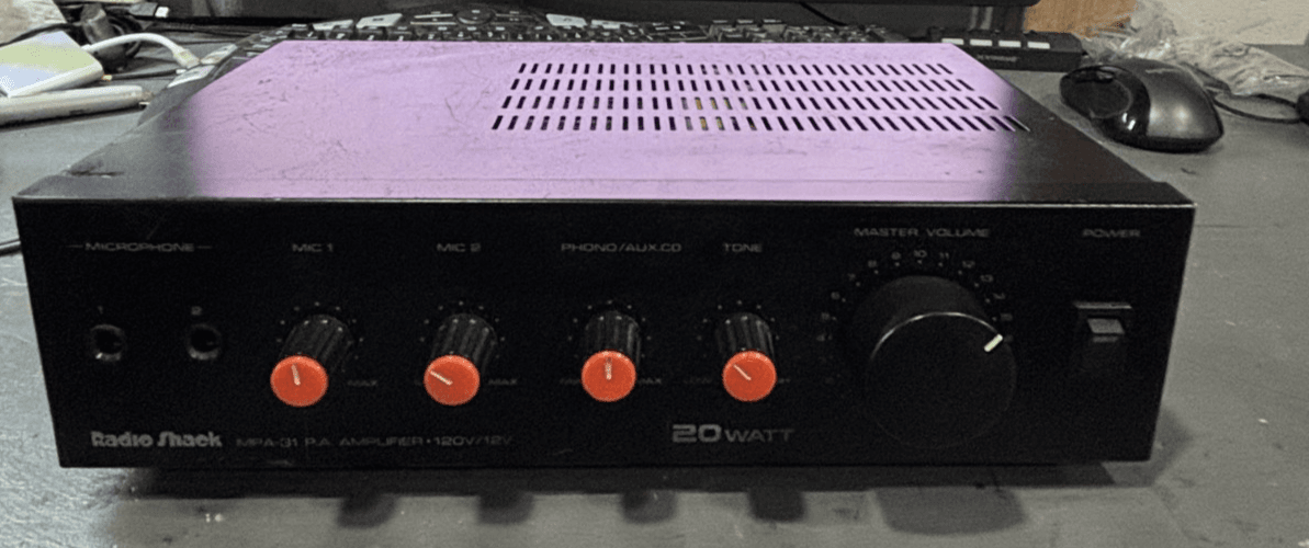 Radio Shack MPA-31 20 Watt PA Amplifier Model No. 32-2041 120V/12V - Thumbnail 2