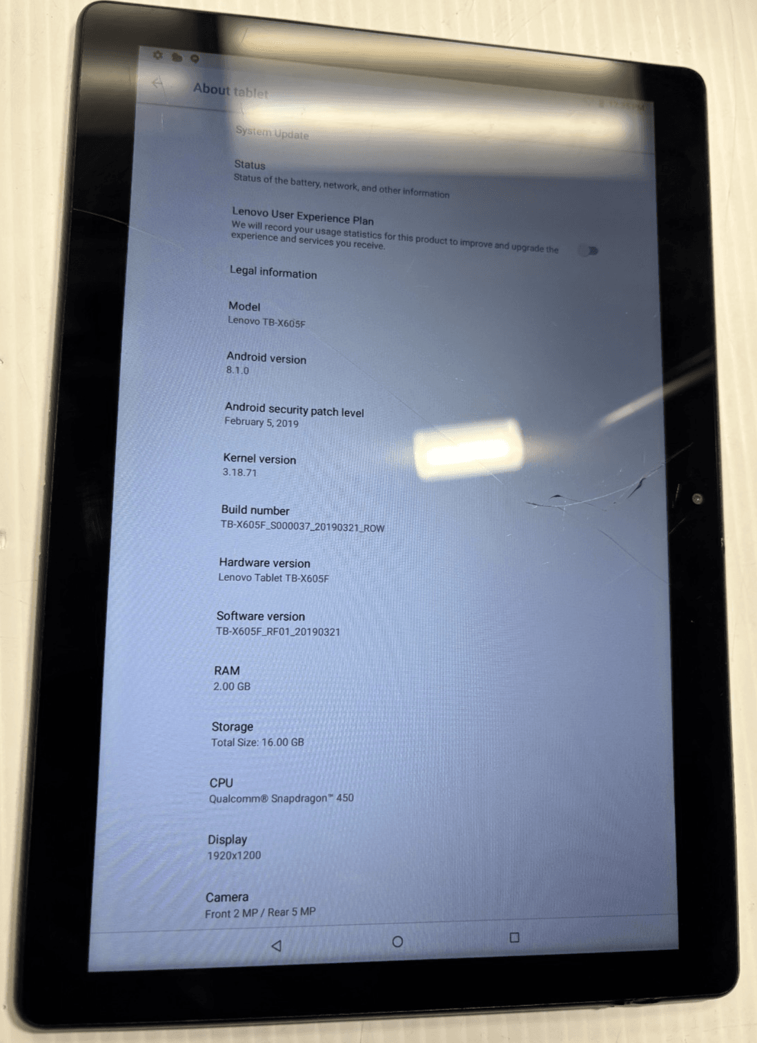 Lenovo Tab tb-x605f see description - Image 1
