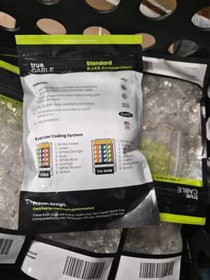 Lot x 10 True Cable 100PCS Unshielded RJ45 Standard Cat6 Connectors - Thumbnail 2