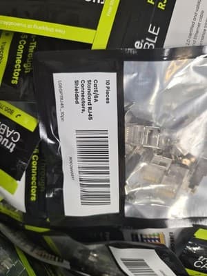 True Cable Cat6/6A Pass Through RJ45 Connectors Shielded 100 PCS - Thumbnail 2