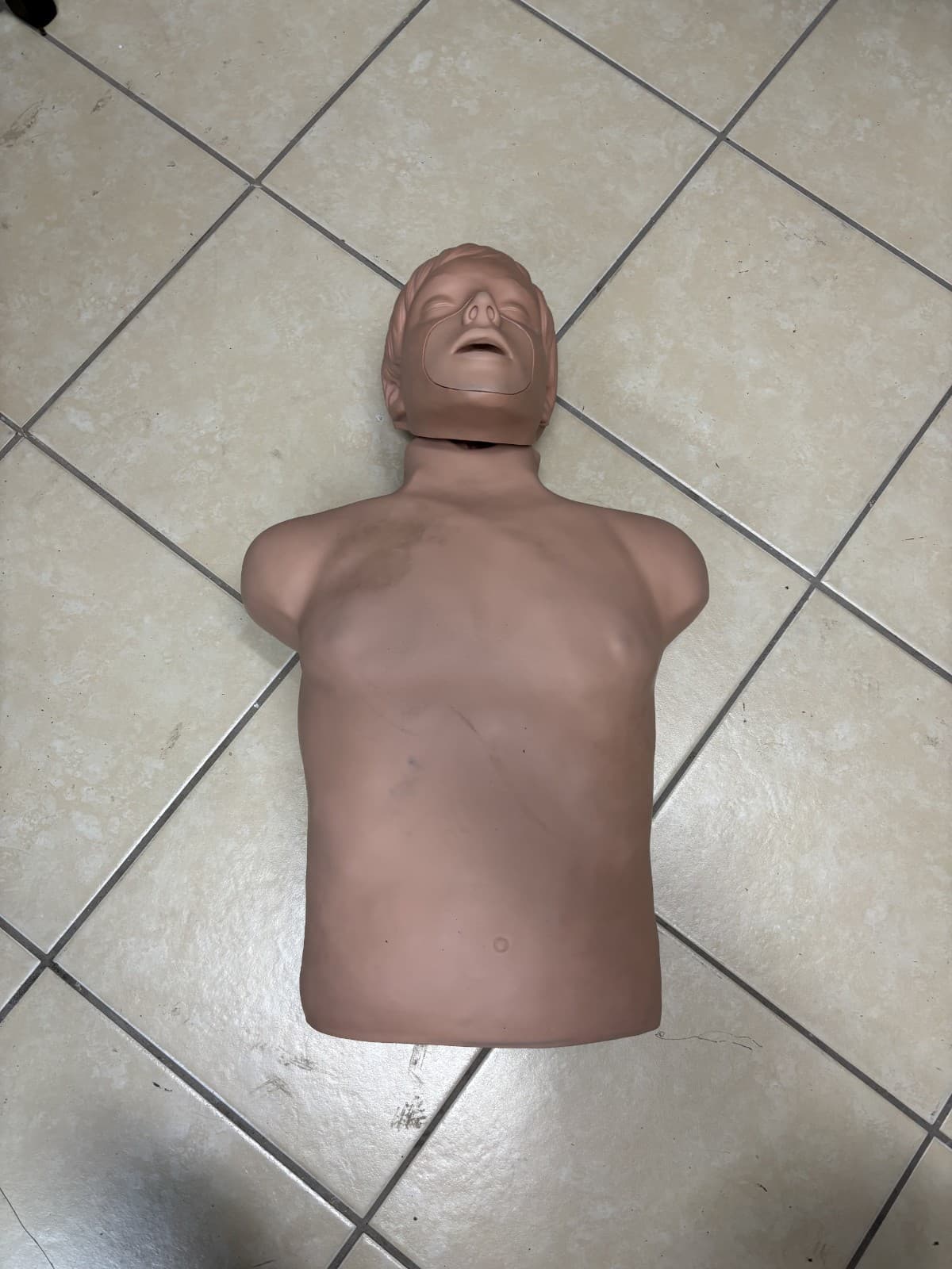SIMULAIDS Brad Adult CPR Manikin Torso Nursing EMT Training Dummy Cracked - Image 1