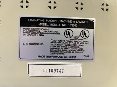 fellowes saturn 95 laminator new office - Thumbnail 5