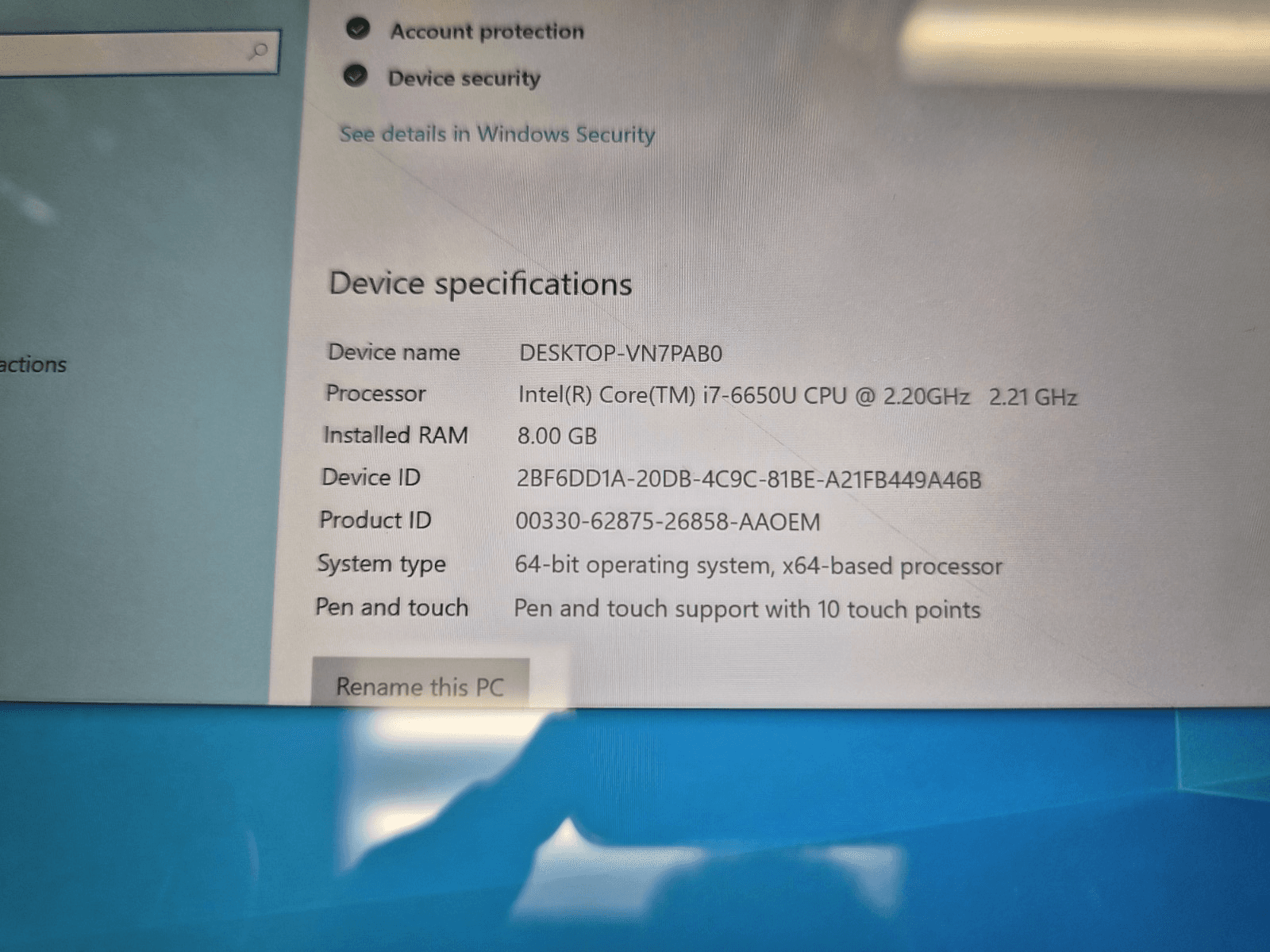 Microsoft Surface Pro 4 1724 12.3" i7-6650U 2.2GHz 8GB RAM 256GB SSD ** Cracked - Thumbnail 2