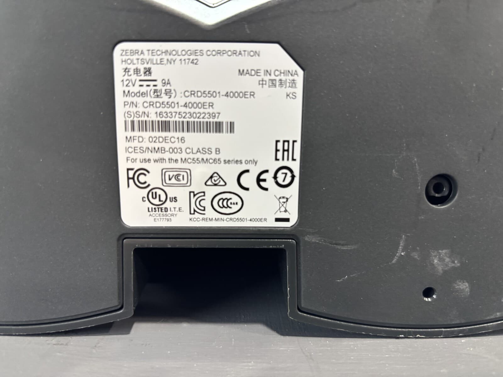 Motorola/Zebra 4-Slot Handheld Charge Cradle CRD5501-4000ER - Thumbnail 2