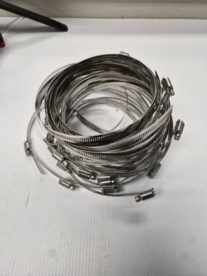 18 x Hose Clamp General Purpose SAE #152 (2"-10") Screw: Carbon Steel Zinc - Image 1