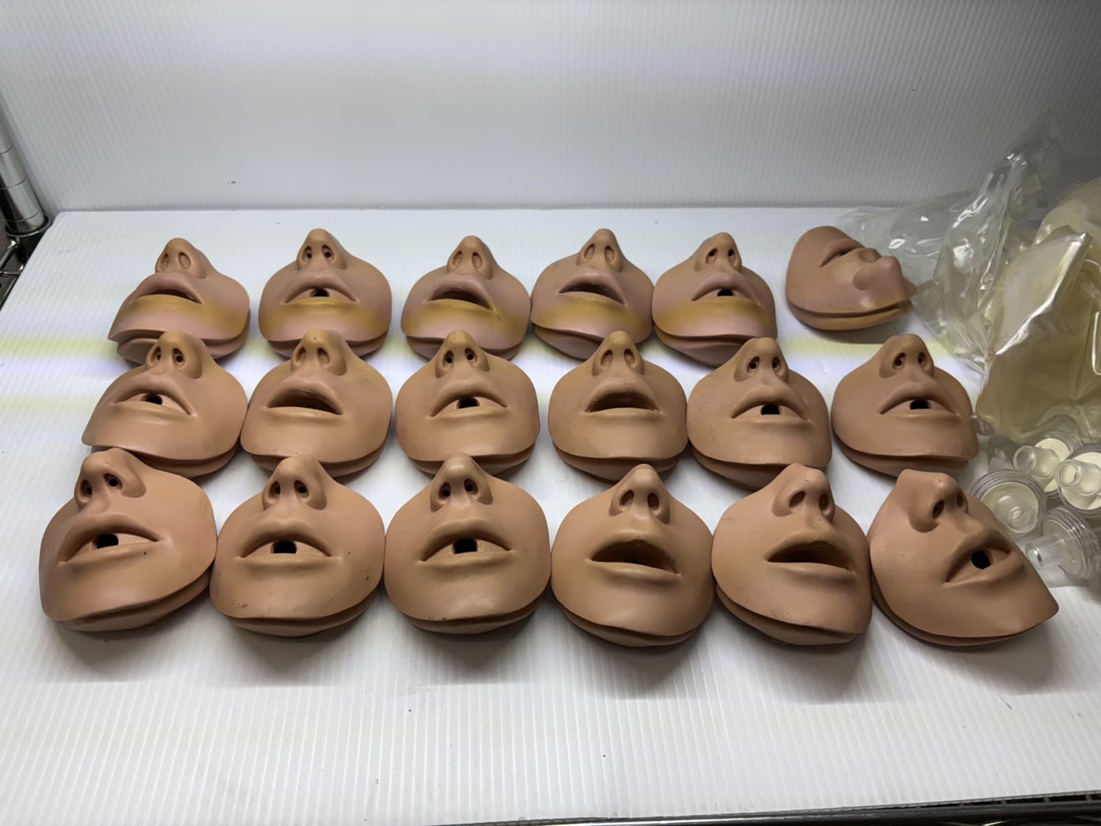 Lot of 18 Simulaids Brad Replacement Face Mouth And Lung - CPR Manikin - - Image 1