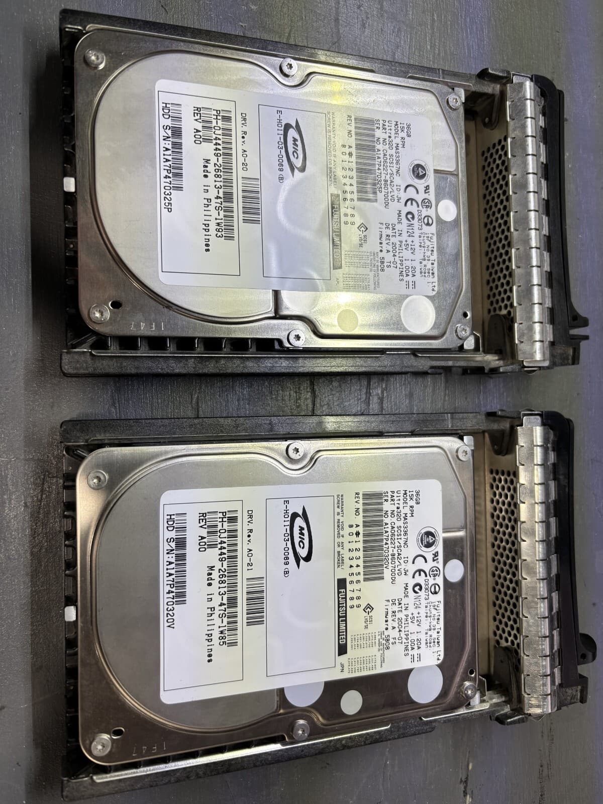 Fujitsu MAS3367NC 36GB Ultra320 15K RPM SCSI HDD - Image 1