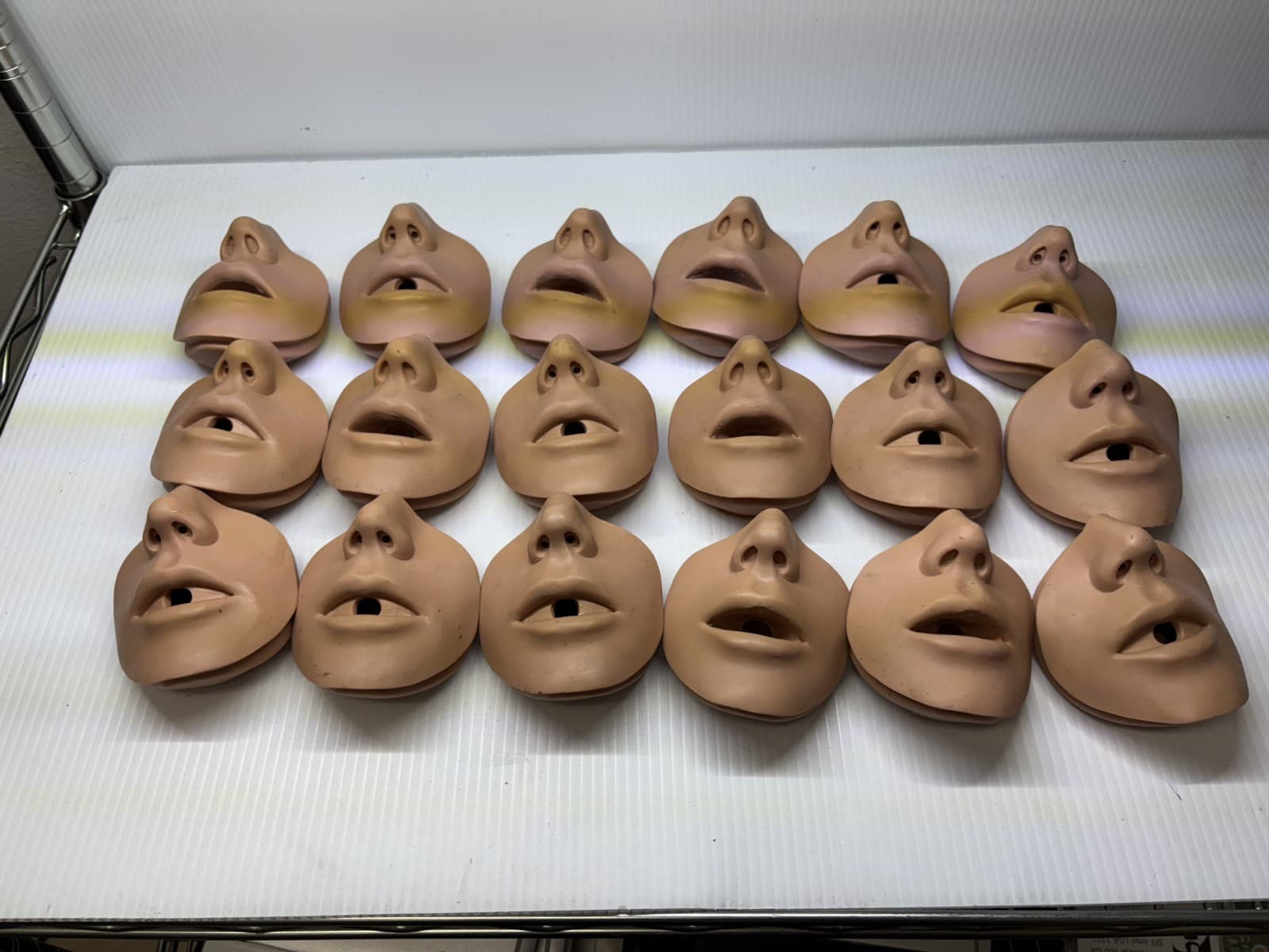 Lot of 18 Simulaids Brad Replacement Face Mouth And Lung - CPR Manikin - - Thumbnail 3