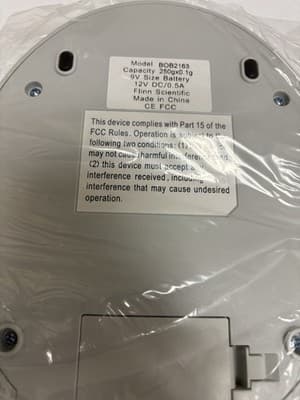 Flinn Scientific Electronic Balance, Economy, 250 g × 0.1 g, Item #: OB2163 - Thumbnail 6