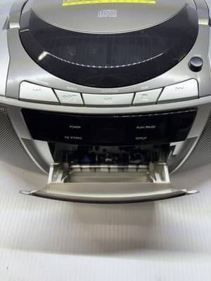 Coby CX-CD248 Portable Stereo Boombox AM FM CD Cassette Fully Tested Working - Thumbnail 3