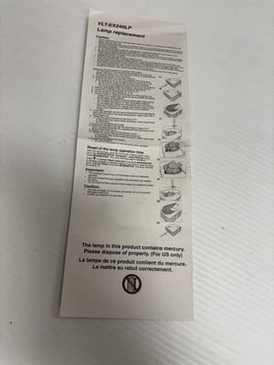 VLT-EX240LP Replacement Lamp W/Housing for MITSUBISHI ES200,EW270U,GS-326,GW-375 - Thumbnail 3