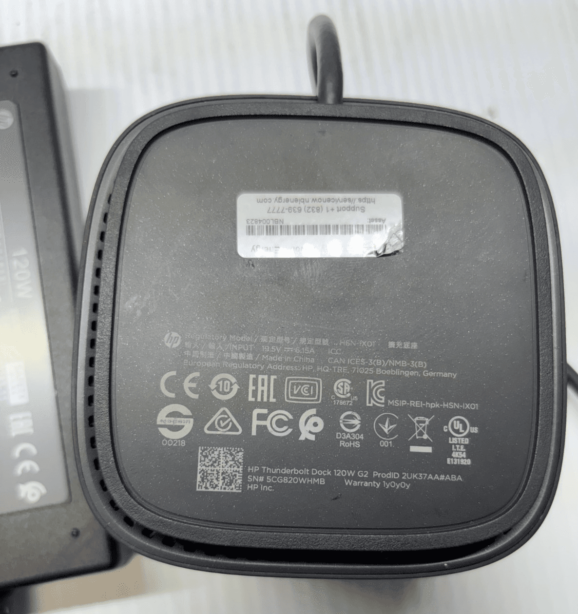 HP G2 Dock Thunderbolt 120W Docking Station USB-C w/Charger - Thumbnail 5