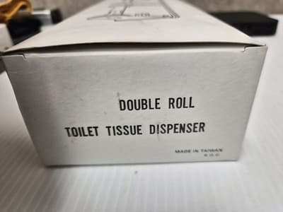 NEW IN BOX- ASI DOUBLE ROLL TOILET TISSUE DISPENSER CHROME METAL 10-0715 - Thumbnail 3