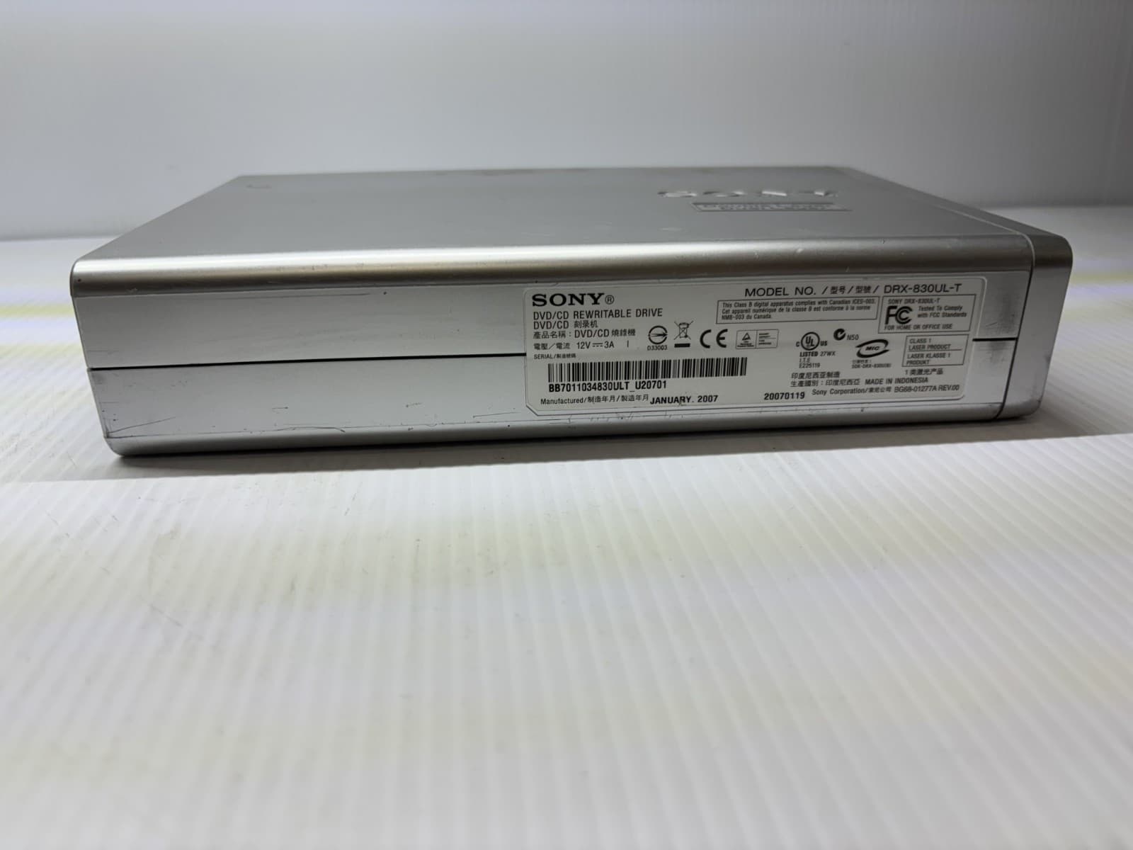 Sony DRX-820U External Double/Dual Layer DVD/CD ReWriteable Drive W/ Power Cord - Thumbnail 7