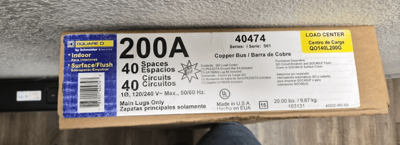 Square D Q0140L200G Circuit Breaker Load Center 40 Spaces 40 Circuits 200Amp - Thumbnail 2