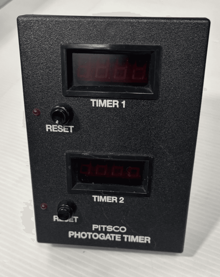 Pitsco Impulse Photogate Timer 1 and Timer 2 no power cord not tested - Image 1