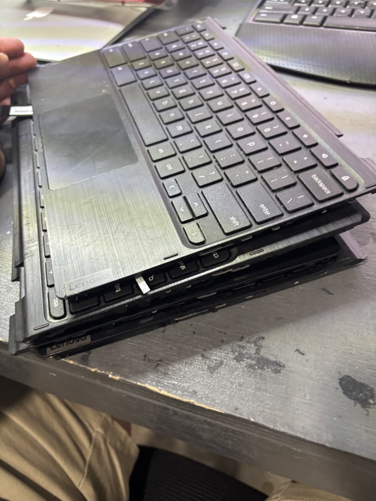 lot of 5 Lenovo Chromebook Palmrest Touchpad Keyboard LCM16K6 Assembly - Thumbnail 6