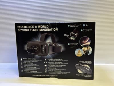 Utopia 360 Virtual Reality 3D Headset + Bluetooth Controller In Box - Thumbnail 9
