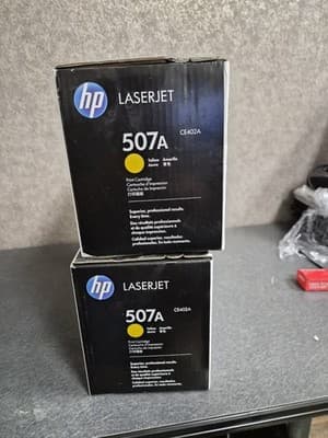 Lot of 2 New Sealed Genuine OEM HP CE402A Yellow Toner 507A LaserJet MFP M575 - Thumbnail 4