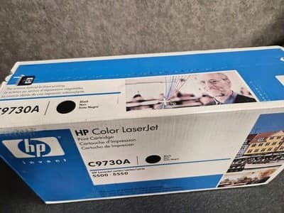 Gen HP C9730A Black Toner Cartridge 5500 5550 NEW OEM SEALED BOX - Thumbnail 2