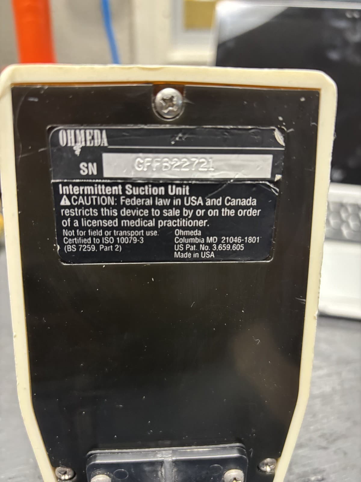 Ohmeda Intermittent Suction Unit - Thumbnail 7