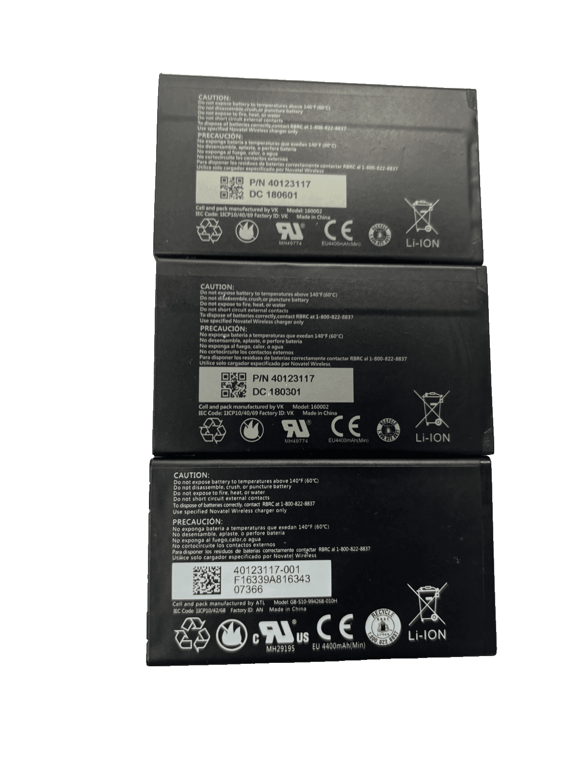 3x oem mifi7730l batterys working condition 3.8v 4400mah 16.7w - Thumbnail 2