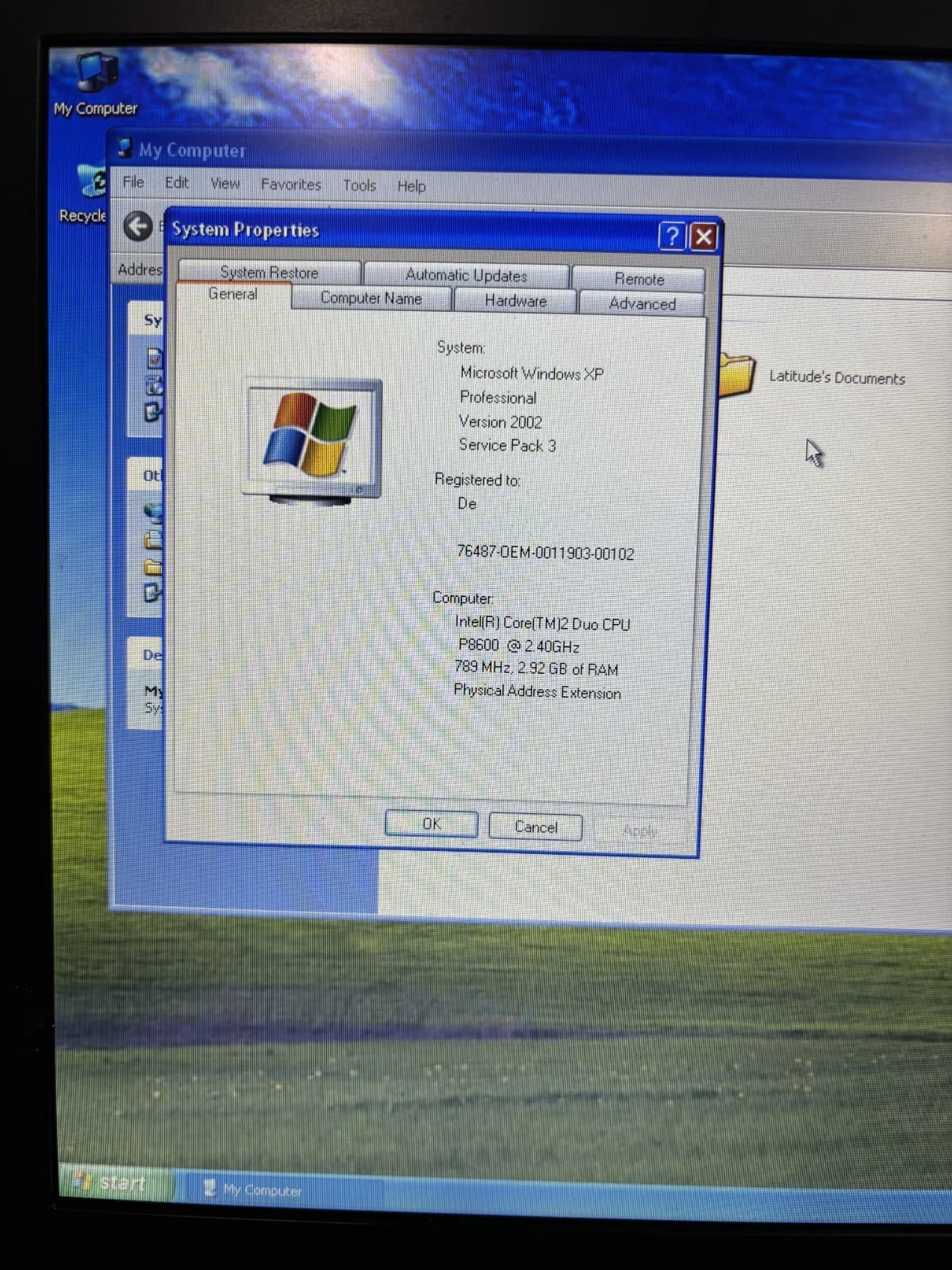 Dell Latitude E 6400 intel centrino vpro windows xp (3 gb ram/80 gb hd) c/descr - Thumbnail 2