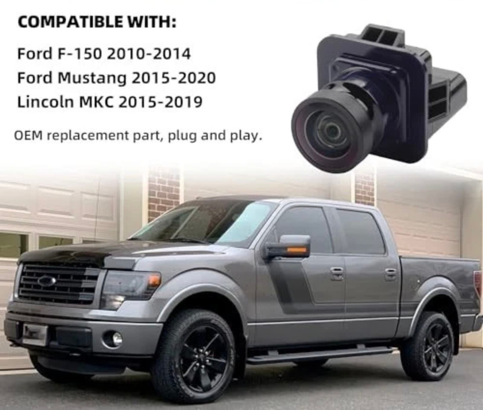 Backup Camera for Ford F150 2010-2014, Mustang 2015-2020, Lincoln MKC 2015-2019 - Thumbnail 2