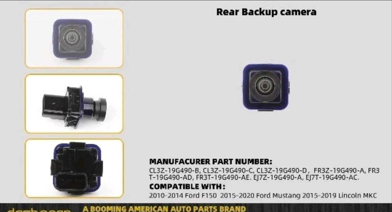 Backup Camera for Ford F150 2010-2014, Mustang 2015-2020, Lincoln MKC 2015-2019 - Thumbnail 7